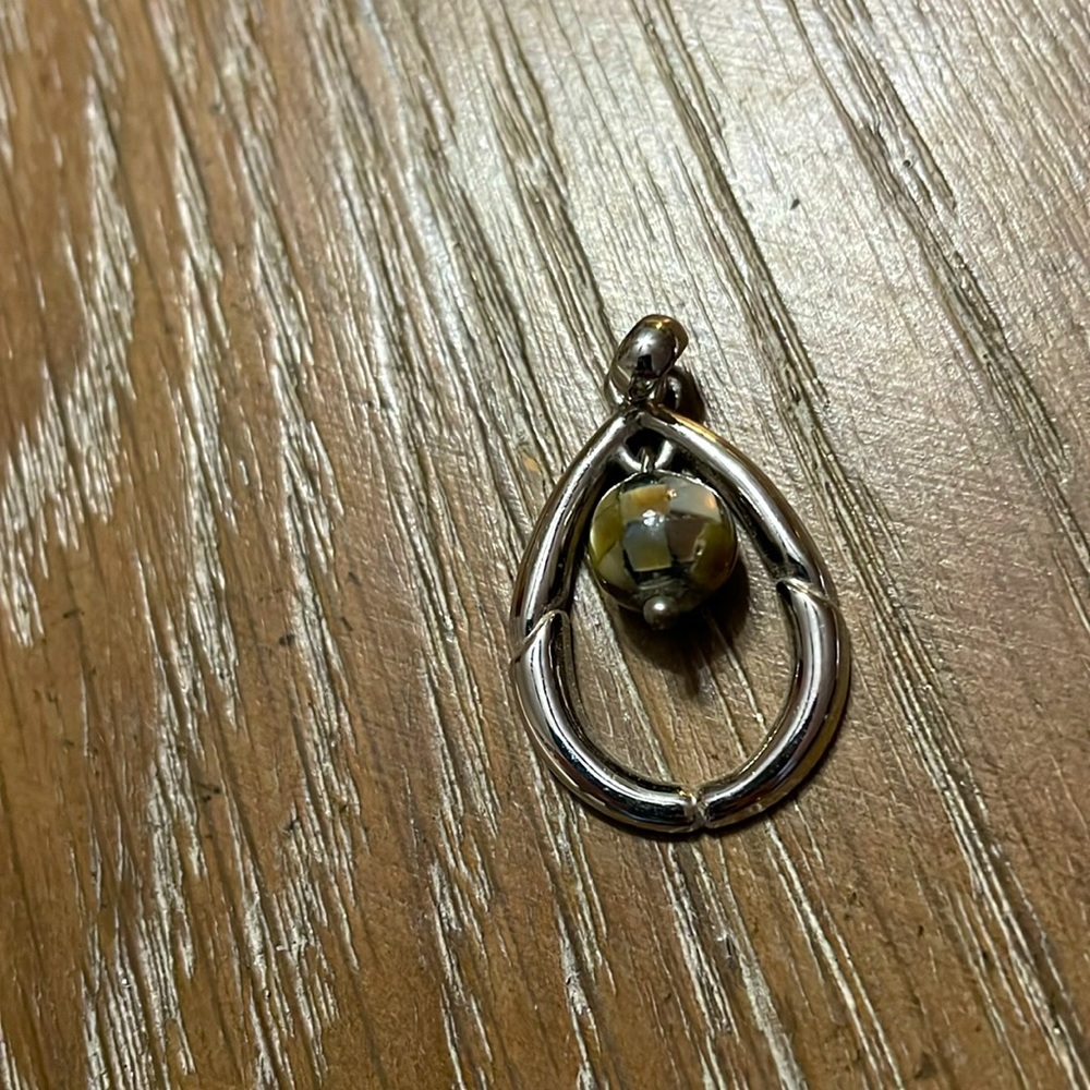 Lia Sophia, necklace/slide silver, and color with dangling ball